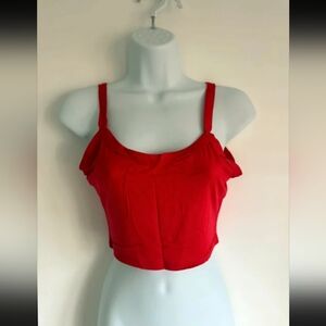 Red Women's Crop Top